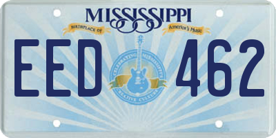MS license plate EED462