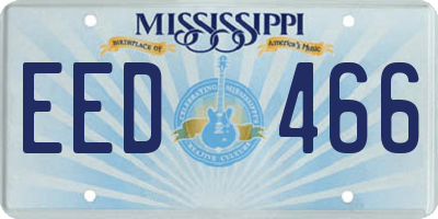 MS license plate EED466