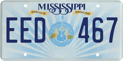 MS license plate EED467