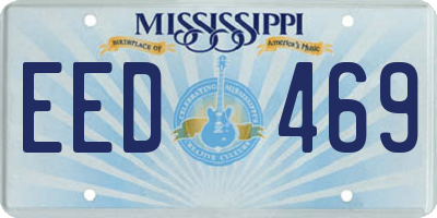 MS license plate EED469