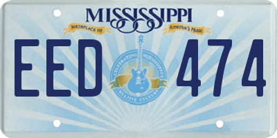 MS license plate EED474