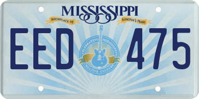 MS license plate EED475