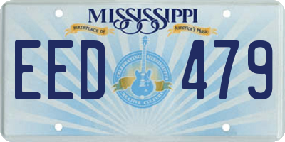 MS license plate EED479
