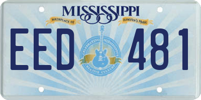 MS license plate EED481