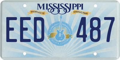 MS license plate EED487