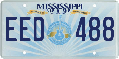 MS license plate EED488