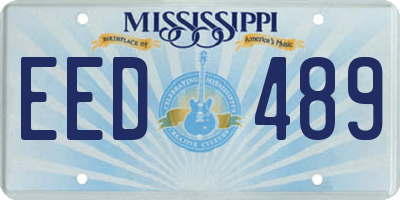 MS license plate EED489