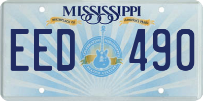 MS license plate EED490