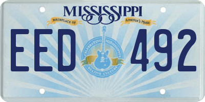 MS license plate EED492