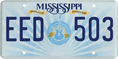 MS license plate EED503