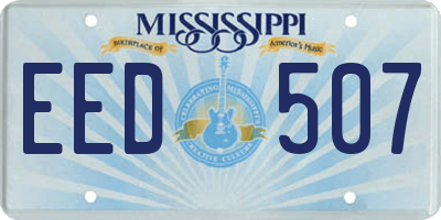 MS license plate EED507