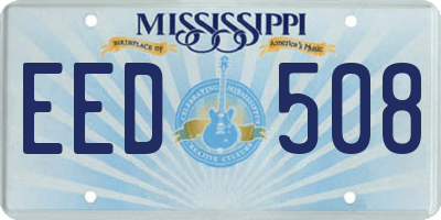 MS license plate EED508