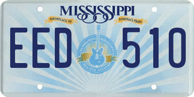MS license plate EED510