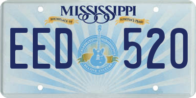MS license plate EED520