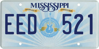 MS license plate EED521