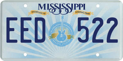 MS license plate EED522