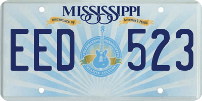 MS license plate EED523