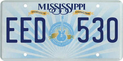 MS license plate EED530