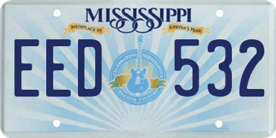 MS license plate EED532