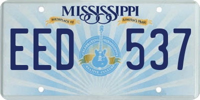 MS license plate EED537