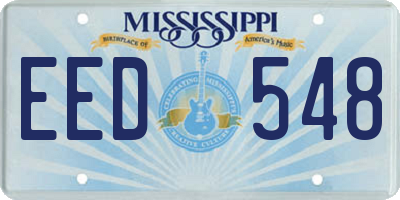 MS license plate EED548