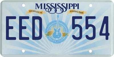 MS license plate EED554