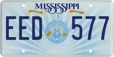 MS license plate EED577