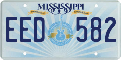 MS license plate EED582