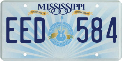 MS license plate EED584
