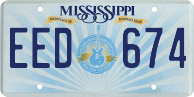 MS license plate EED674