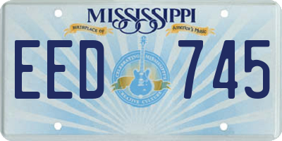MS license plate EED745