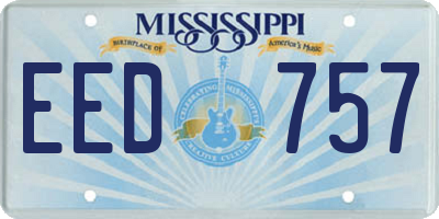 MS license plate EED757