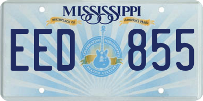 MS license plate EED855