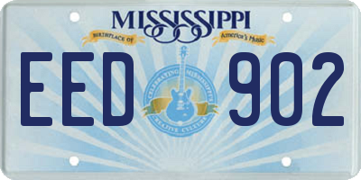 MS license plate EED902