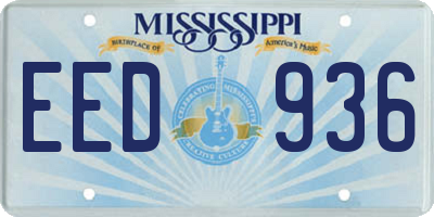MS license plate EED936