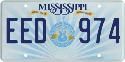 MS license plate EED974