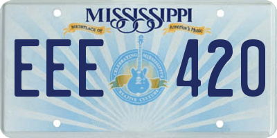 MS license plate EEE420