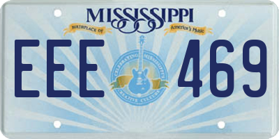 MS license plate EEE469