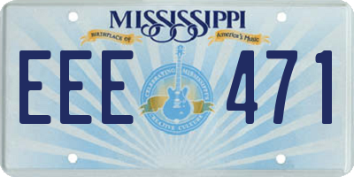 MS license plate EEE471