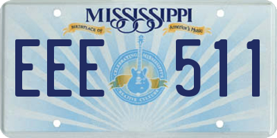 MS license plate EEE511
