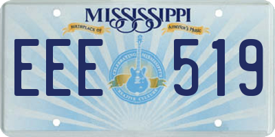 MS license plate EEE519