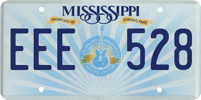 MS license plate EEE528