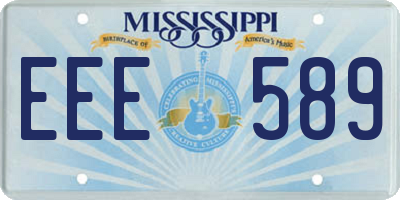 MS license plate EEE589