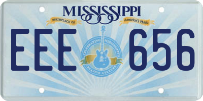 MS license plate EEE656