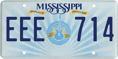 MS license plate EEE714