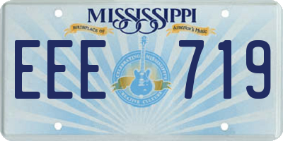 MS license plate EEE719