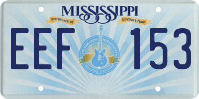 MS license plate EEF153