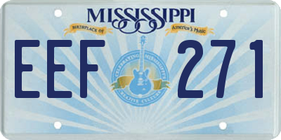 MS license plate EEF271