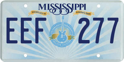 MS license plate EEF277