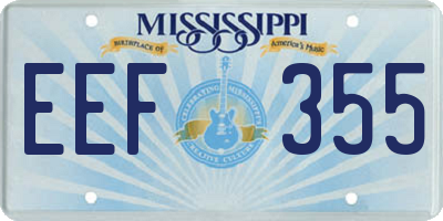 MS license plate EEF355
